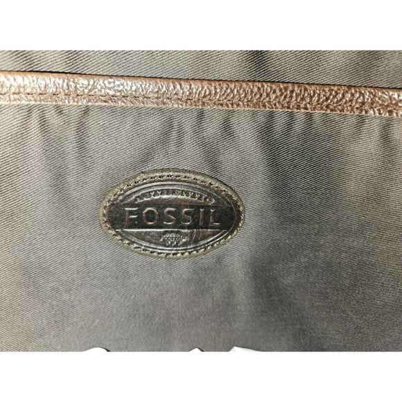 VTG Fossil Brown Leather Bag Briefcase Laptop Messenger READ* 15x12 - Picture 11 of 11